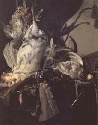 Still Life of Dead Birds and Hunting Weapons (mk14) Willem van